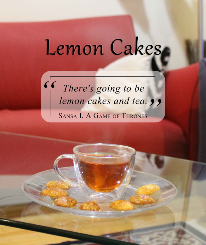 Game of Thrones lemon cakes for Sansa
